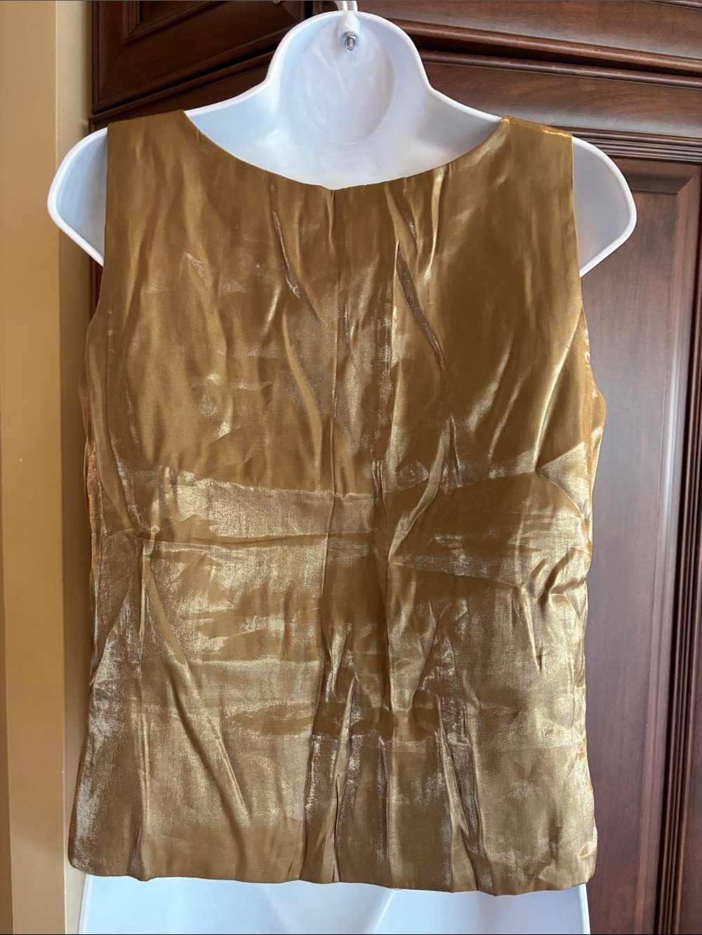 Dress Barn Metallic Gold Textured Button Jacket with Matching Shell - Picture 4 of 5